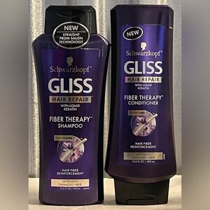 Schwarzkopf Gliss Fiber Therapy Shampoo and Conditioner